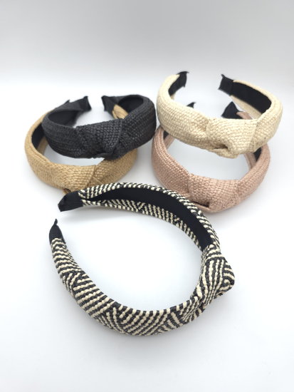 Preview: Bast Haarreifen mit Knoten